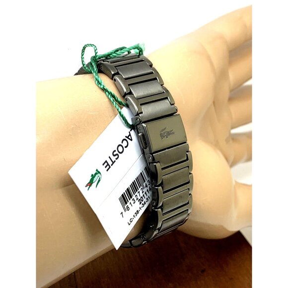 Lacoste Men's Watch 2011142 Club Quartz Gray Dial Stainless Steel 42mm - Picture 9 of 13